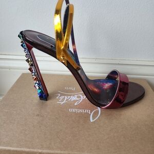 Brand New Never Been Worm Christian Louboutin Multicolor Strappy Heels